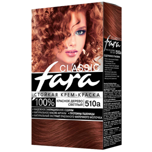 Крем-краска для волос Fara Classic тон 510а Красное дерево стойкая 50мл