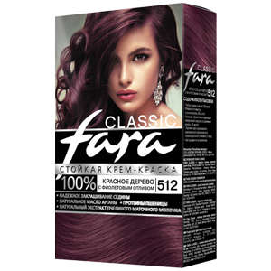 Крем-краска для волос Fara Classic тон 512 Красное дерево с фиолетовым отливом стойкая 50мл