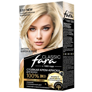 Крем-краска для волос Fara Classic тон 530 Скандинавская блондинка стойкая 50мл