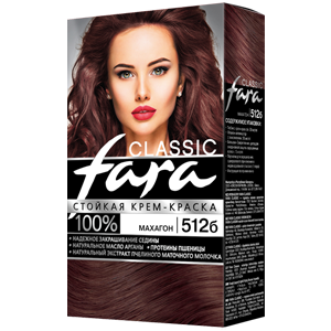 Крем-краска для волос Fara Classic тон 512б Махагон стойкая 50мл