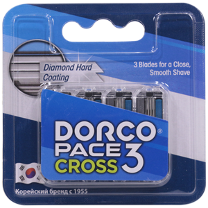 Сменные кассеты Dorco Pace 3 Cross (3 лезвия, 4шт)
