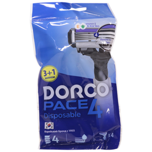 Станок для бритья Dorco Pace 4 одноразовый (4 шт)