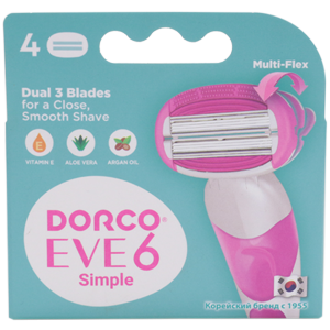 Сменные кассеты Dorco Eve 6 Simple женские (4шт)