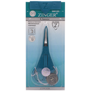 Ножницы Zinger №B-113 Tirgoise SH IS маникюрные универсальные ручная заточка