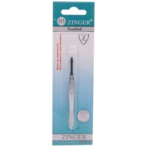 Пинцет для бровей Zinger №TA-13 Silver Straight прямой, прямое окончание (New)
