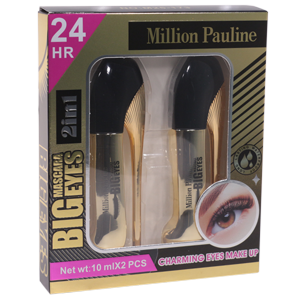 Тушь для ресниц Million Pauline №M25-173 туфелька черная - набор  2в1 Bigeyes 10млх2шт