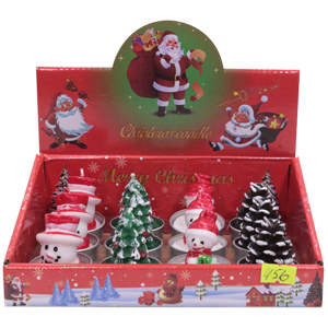 Свечи парафиновые Merry Christmas 1 (сборка 12шт)