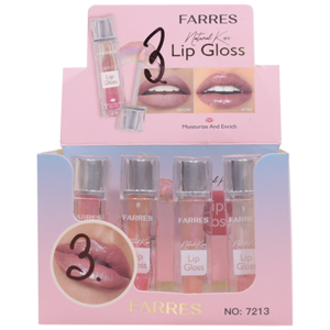 Блеск для губ Farres №7213 Natural Kiss увлажняющий (сборка 4шт)