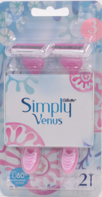 Станок для бритья одноразовый DGillette Simply Venus  3 лезвия женский (2шт блистер)
