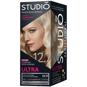 Крем-краска для волос Studio Ultra Professional стойкая для седых волос 50мл