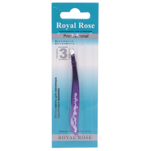 Пинцет для бровей Royal Rose №011P со скошенным краем