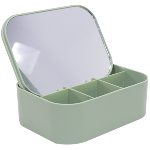 Зеркало-шкатулка №006 Прямоугольник пластиковая зеленый